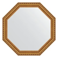 Зеркало Evoform Octagon 65х65 BY 3986 в багетной раме - Золотой акведук 61