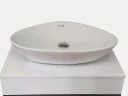 Раковина-чаша Runo Trezo 60 00-00001360 Белая фарфор накладная