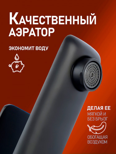 Смеситель для раковины Alfi LF202144 цвет Черный матовый