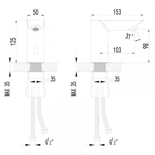 Смеситель для раковины AWP Kiba S9001C цвет Хром