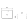 Раковина WesnaArt Kubus 52 3011-KUB13 Белая