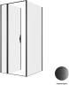Душевой уголок Allen Brau Priority 90x100 3.31027.BBA+3.31048.BBA цвет профиля Черный браш стекло прозрачное