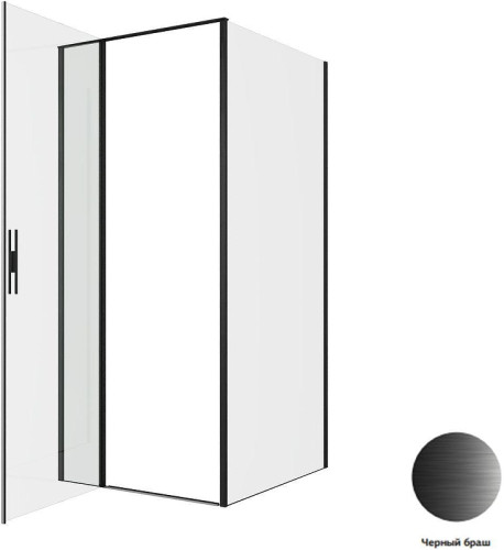 Душевой уголок Allen Brau Priority 90x100 3.31027.BBA+3.31048.BBA цвет профиля Черный браш стекло прозрачное