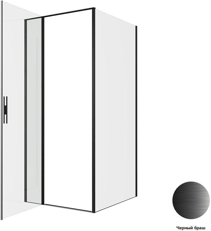 Душевой уголок Allen Brau Priority 90x100 3.31027.BBA+3.31048.BBA цвет профиля Черный браш стекло прозрачное