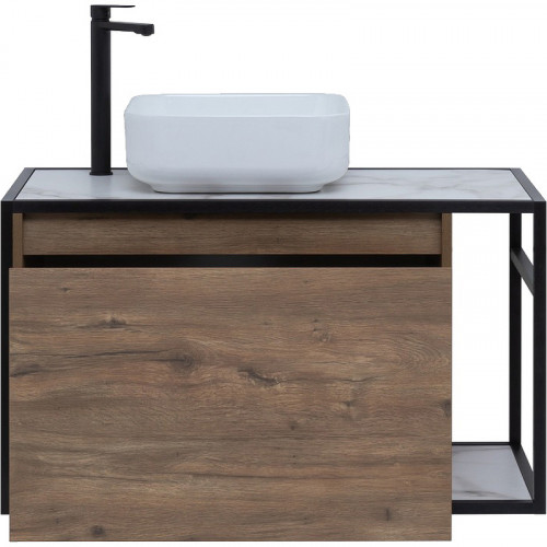 Тумба под раковину Aquanet Nova Lite Loft 90L 261660 подвесная Дуб рустикальный МДФ / ЛДСП