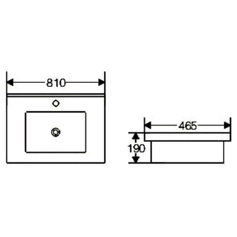 Раковина beWash 80 BK68046VT001 Белый глянец