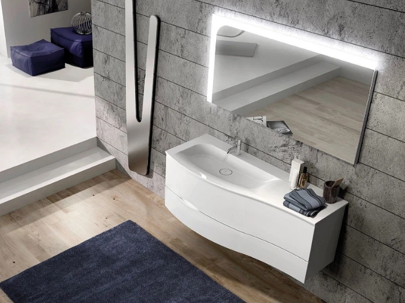 Тумба с раковиной Burgbad Sinea 2.0 120 SFFQ121L F2800 G0165 C0001*1 подвесная Белая