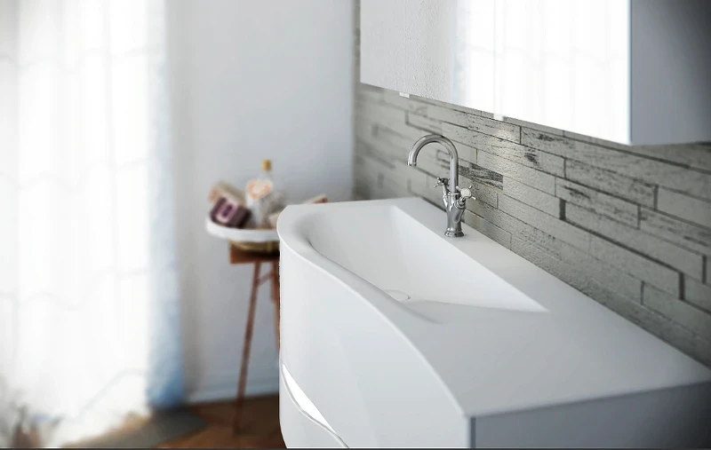 Тумба с раковиной Burgbad Sinea 2.0 120 SFFQ121L F2800 G0165 C0001*1 подвесная Белая