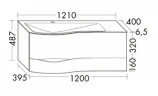 Тумба с раковиной Burgbad Sinea 2.0 120 SFFQ121L F2800 G0165 C0001*1 подвесная Белая