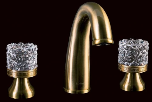 Смеситель для раковины Boheme Crystal 317-CRST Бронза латунь