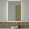 Зеркало Defesto Glow 80х120 DF 2520 с подсветкой 38W-3000К/с фацетом/Без выключателя/Теплый белый свет