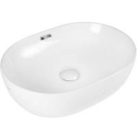 Раковина-чаша Bond Oval 49 S65-490 Белый глянец фарфор накладная