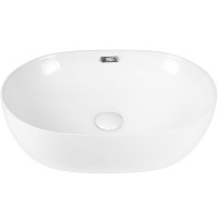 Раковина-чаша Bond Oval 49 S65-490 Белый глянец фарфор накладная