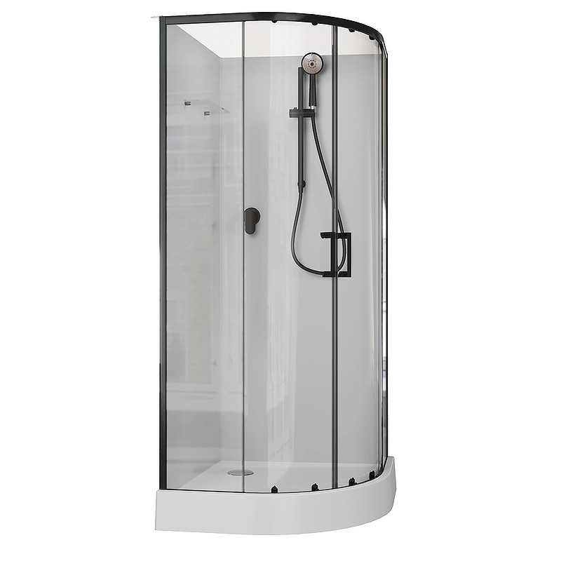 Душевая кабина Aquanet Passion EVO R Black 100х100 282010 без гидромассажа
