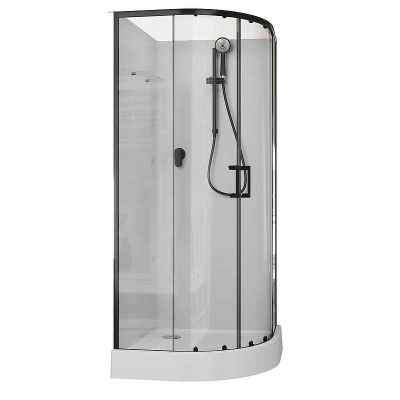 Душевая кабина Aquanet Passion EVO R Black 100х100 282010 без гидромассажа