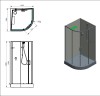Душевая кабина Aquanet Passion EVO R Black 100х100 282010 без гидромассажа