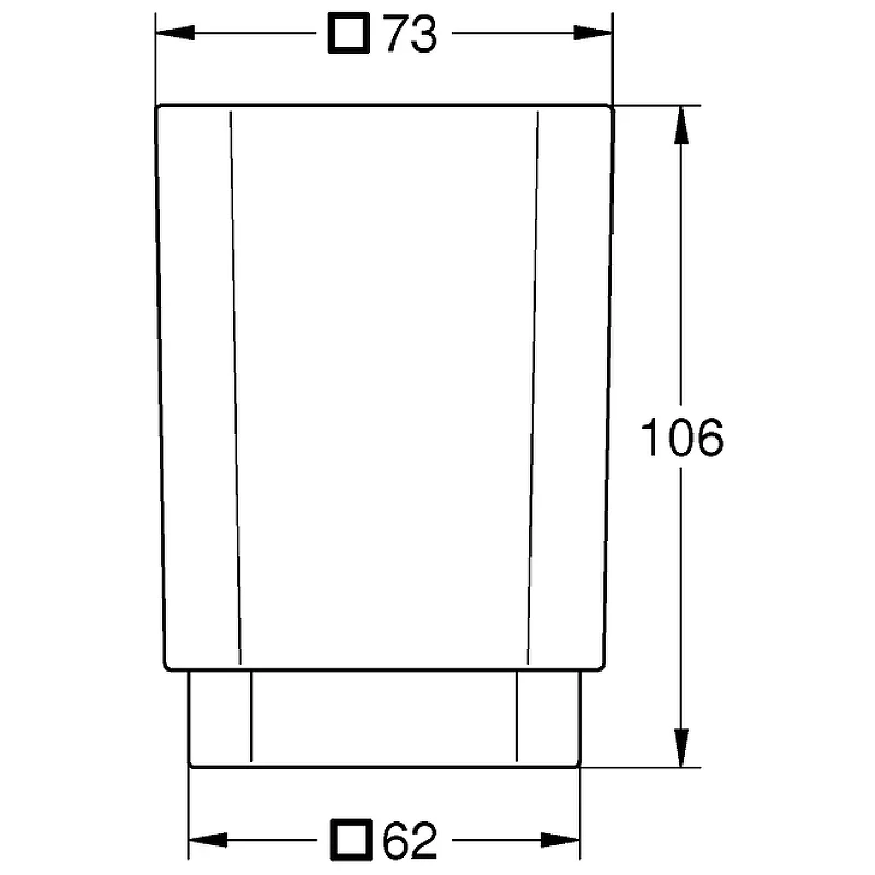Стакан для зубных щеток Grohe Selection Cube 40783000 Белый
