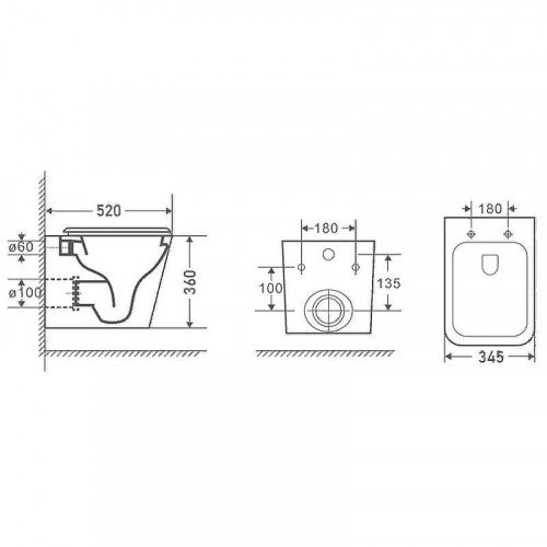 Унитаз Azario Boca AZ-2002-MB подвесной Черный матовый с сиденьем Микролифт