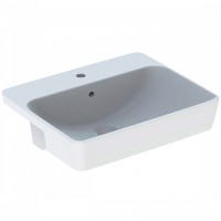 Раковина Geberit VariForm 55 500.681.01.1 Белая фарфор полувстраиваемая