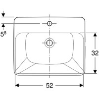 Раковина Geberit VariForm 55 500.681.01.1 Белая фарфор полувстраиваемая
