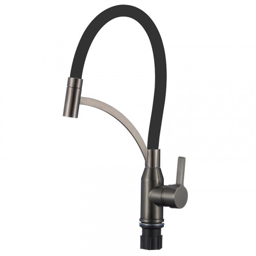 Смеситель для кухни Fmark FS8244Q-01 цвет Графит Черный