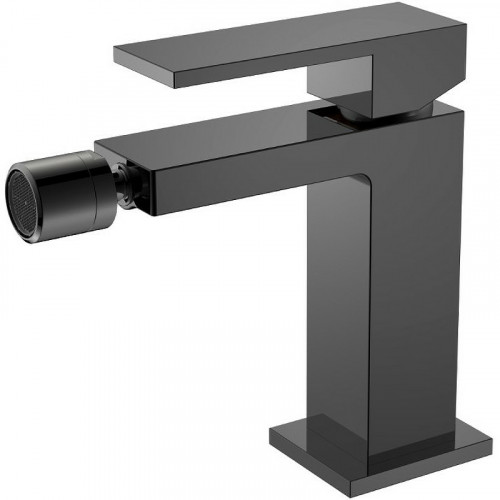 Смеситель для биде Boheme Qubic 476-SGM Оружейная сталь глянцевая латунь