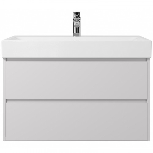 Тумба под раковину Creto Scala 80 3-1078W подвесная Белая глянцевая МДФ / ЛДСП