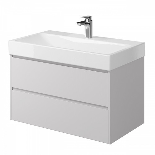 Тумба под раковину Creto Scala 80 3-1078W подвесная Белая глянцевая МДФ / ЛДСП