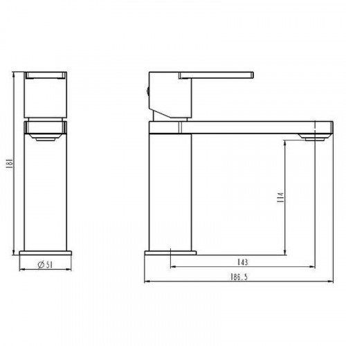 Смеситель для раковины Caprigo Kub 54-020-brg Золото матовое