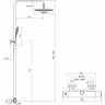 Душевая система Ravak 10° Free TD F 091.00/150 X070141 с термостатом Хром латунь на стену