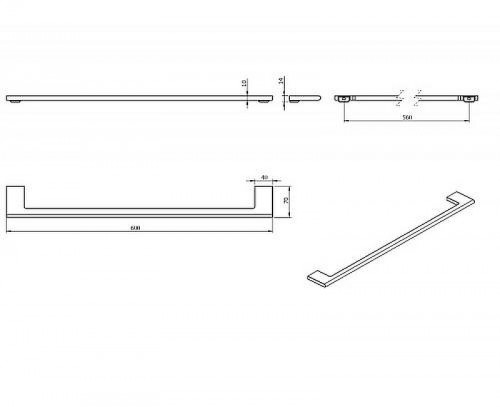 Полотенцедержатель Splendy Inspiration IN407160VCR цвет Хром