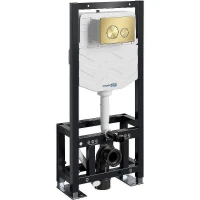 Инсталляция WasserKRAFT Dill 61TLT.010.ME.MG02 для унитаза с клавишей смыва Золото матовое