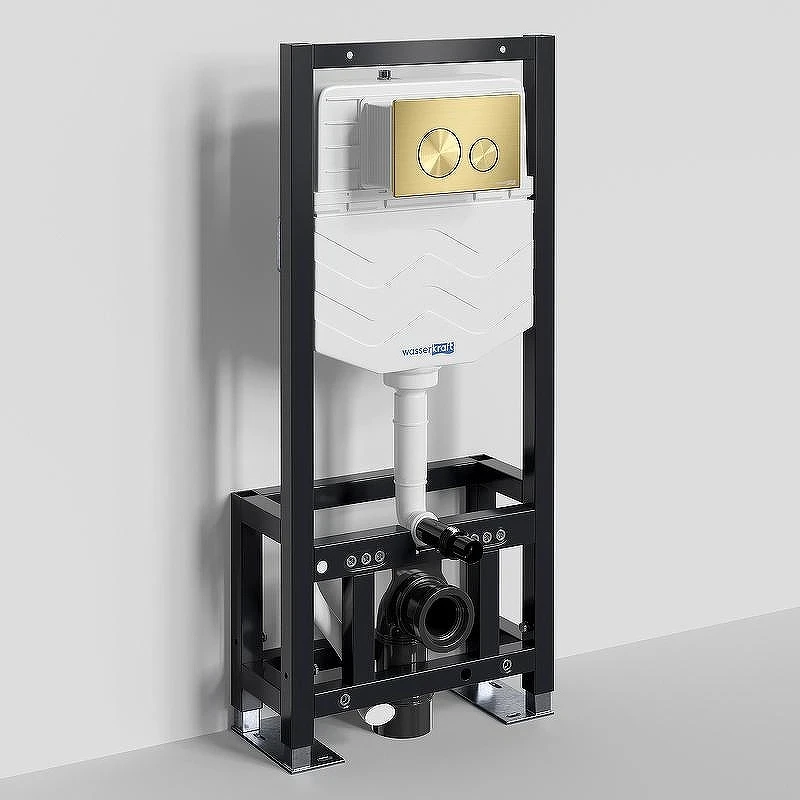 Инсталляция WasserKRAFT Dill 61TLT.010.ME.MG02 для унитаза с клавишей смыва Золото матовое
