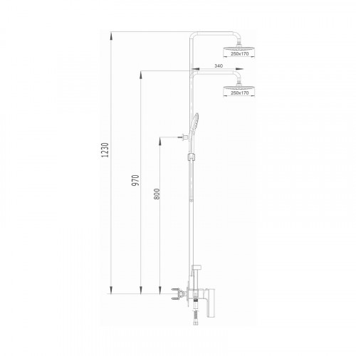 Душевая система D-Lin D10A05 цвет Черный