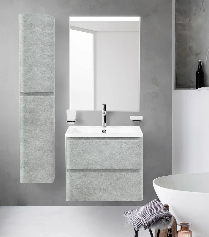 Тумба под раковину BelBagno ALBANO-600-2C-SO-CVG подвесная Cemento Verona Grigio МДФ / ЛДСП