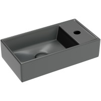 Раковина Ceramicanova Element 41 L CN6051LMDH Темный антрацит матовый фарфор подвесная