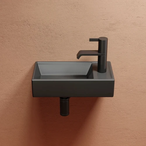Раковина Ceramicanova Element 41 L CN6051LMDH Темный антрацит матовый фарфор подвесная