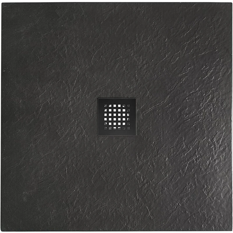 Душевой поддон из искусственного камня BelBagno Uno 90x90 TRAY-MR-UNO-A-90-35-NERO-NO Черный матовый