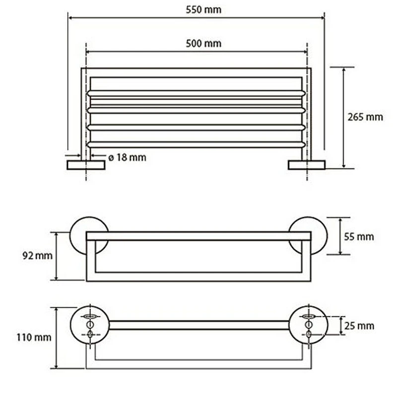 Полка Bemeta Omega 104219072 Хром