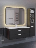 Зеркало Uperwood Modul 65 3049345675 с подсветкой цвет Черный с сенсорным выключателем и подогревом