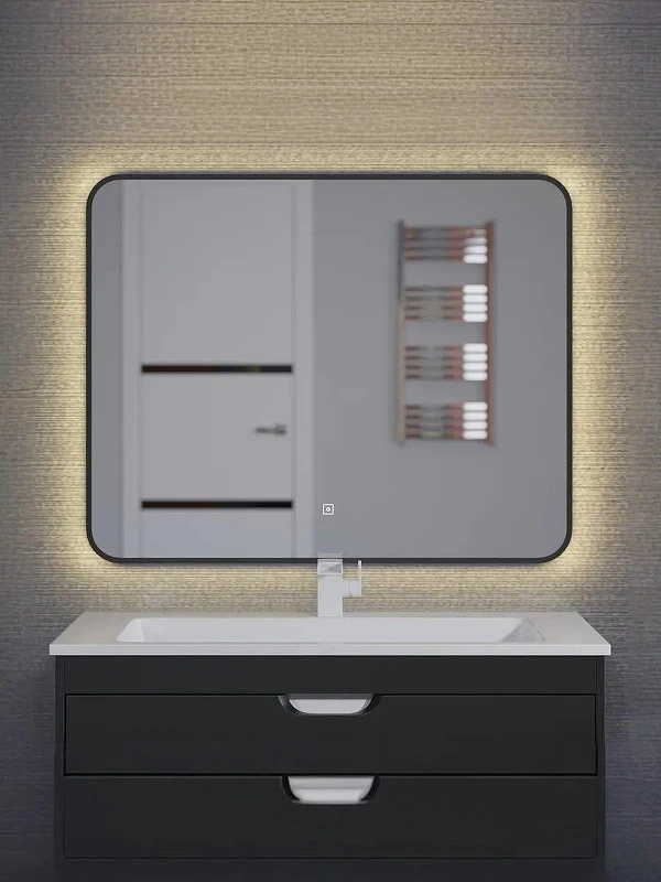 Зеркало Uperwood Modul 65 3049345675 с подсветкой цвет Черный с сенсорным выключателем и подогревом