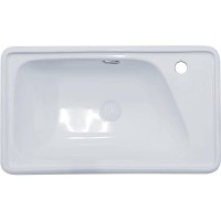 Раковина Royce Solo 66 RCW-141202WH Белая фаянс полувстраиваемая