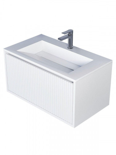 Тумба под раковину Uperwood Next Premium 80 3930205156 подвесная цвет Белый матовый