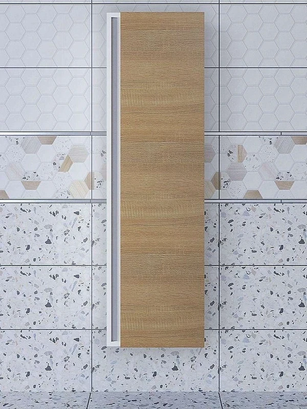 Шкаф пенал Uperwood Barsa 35 293020529 подвесной цвет Белый матовый Дуб сонома