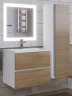 Шкаф пенал Uperwood Barsa 35 293020529 подвесной цвет Белый матовый Дуб сонома