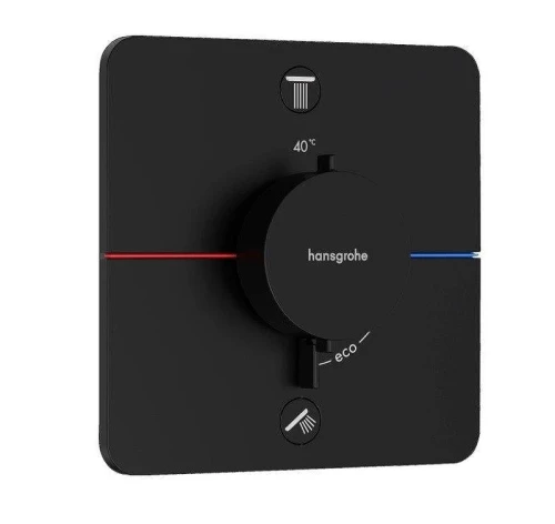 Смеситель для душа Hansgrohe ShowerSelect Comfort Q 15583670 с термостатом цвет Черный матовый
