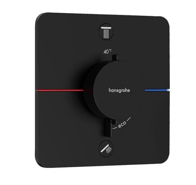 Смеситель для душа Hansgrohe ShowerSelect Comfort Q 15583670 с термостатом цвет Черный матовый