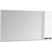 Зеркало со шкафом Aquaton Диор 120 R 1A110702DR01R с подсветкой с подогревом Белое МДФ / ЛДСП, стекло