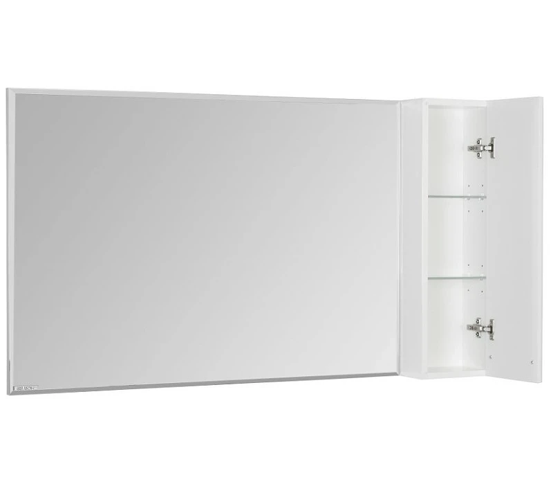 Зеркало со шкафом Aquaton Диор 120 R 1A110702DR01R с подсветкой с подогревом Белое МДФ / ЛДСП, стекло