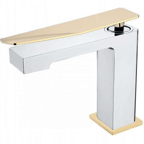 Смеситель для раковины Boheme Q 141-CRG.2 Хром Золото латунь